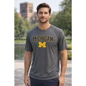 Michigan Wolverines T-shirt Pro-edge NCAA Authentic Apparel Gray Men’s XL Team